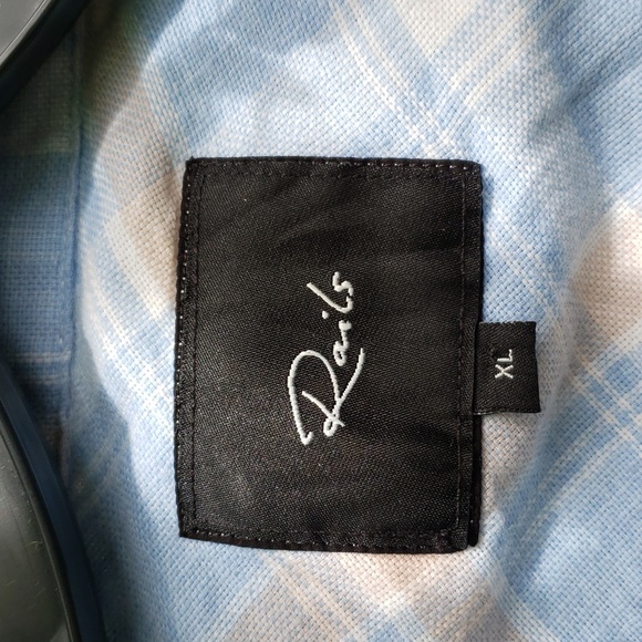 Rails Wyatt Relaxed Fit Plaid Button-Up Shirt 100% Cotton Men’s Size XL - Picture 3 of 7